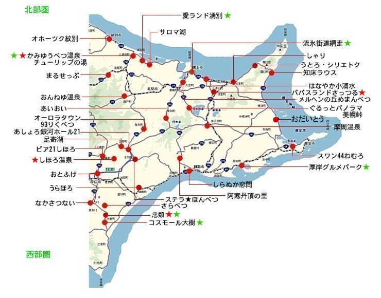 �k�C�������̒n�}